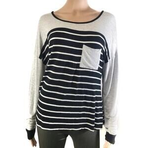 Zenana Outfitters | Black Gray Striped Soft Tee